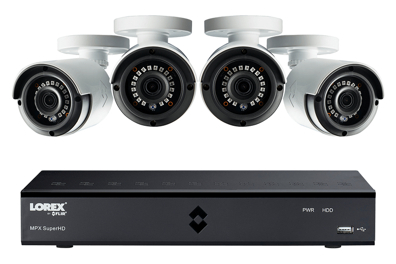 4MP Super HD 8 Channel Security System with 4 Super HD 4mp Cameras