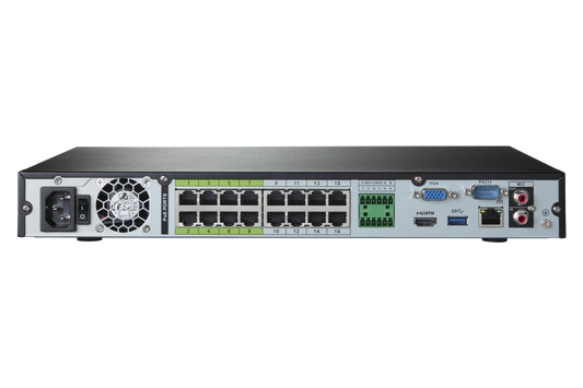 16-Channel Nocturnal NVR System with 4K (8MP) Smart IP Optical Zoom Dome Security Cameras with Real-Time 30FPS Recording and Listen-in Audio