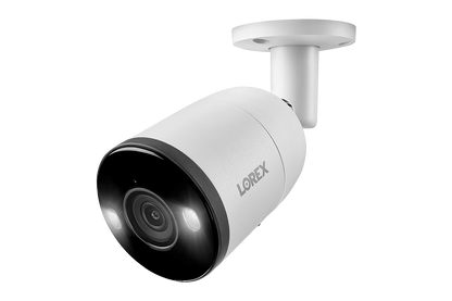 Lorex Fusion 4K (16 Camera Capable) 4TB Wired NVR System with Bullet Cameras Featuring Smart Deterrence and Two-Way Talk
