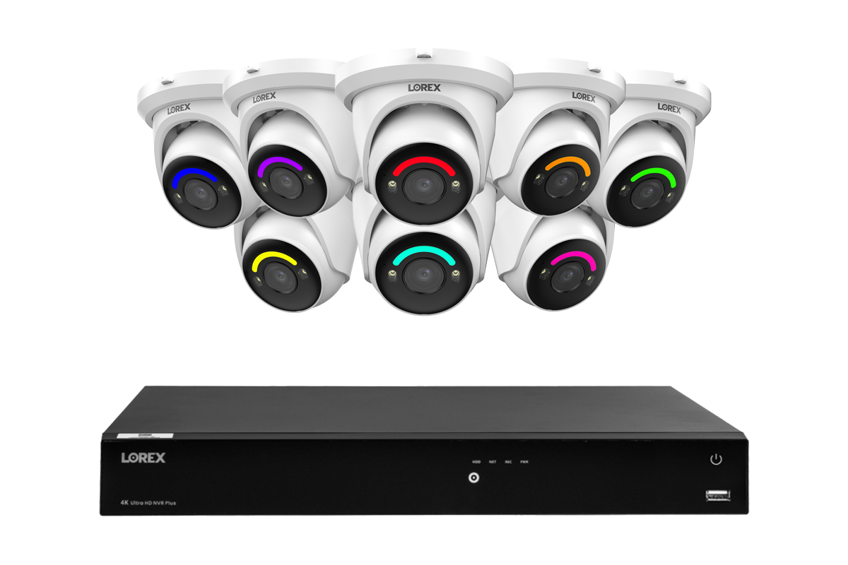 Lorex Fusion Series 4K 16 Camera Capable (Wired or Fusion Wi-Fi) 4TB Wired NVR System with Wired 4K IP Bullet Cameras