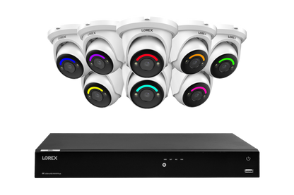 Lorex Fusion Series 4K 16 Camera Capable (Wired or Fusion Wi-Fi) 4TB Wired NVR System with Wired 4K IP Bullet Cameras