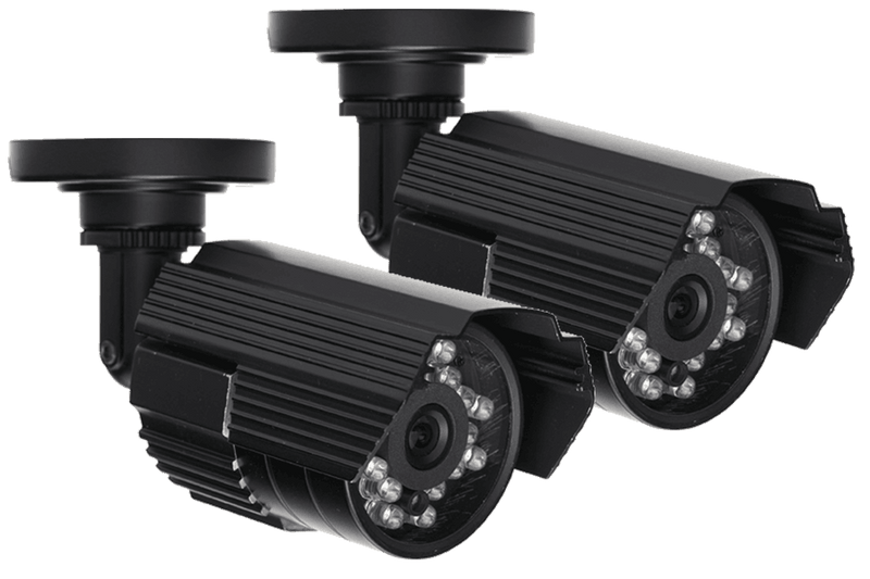 Outdoor surveillance cameras with 60FT night vision (2 Pack)