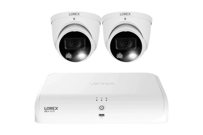 Lorex Fusion Series 4K+ 16 Channel (8 Wired + 8 Fusion Wi-Fi) 2TB Wired System with H13 Wired 4K IP Dome Cameras