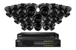 Lorex 4K (32 Camera Capable) Wired NVR System with Nocturnal 3 20 Black Smart IP Dome Cameras Featuring Listen-In Audio and 30FPS Recording