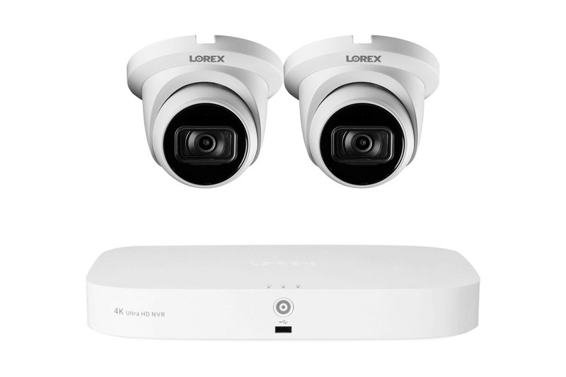 Lorex Fusion 4K 16-Camera Capable (8 Wired + 8 Wi-Fi) 2TB NVR System with IP Dome Cameras featuring Listen-In Audio - White 2