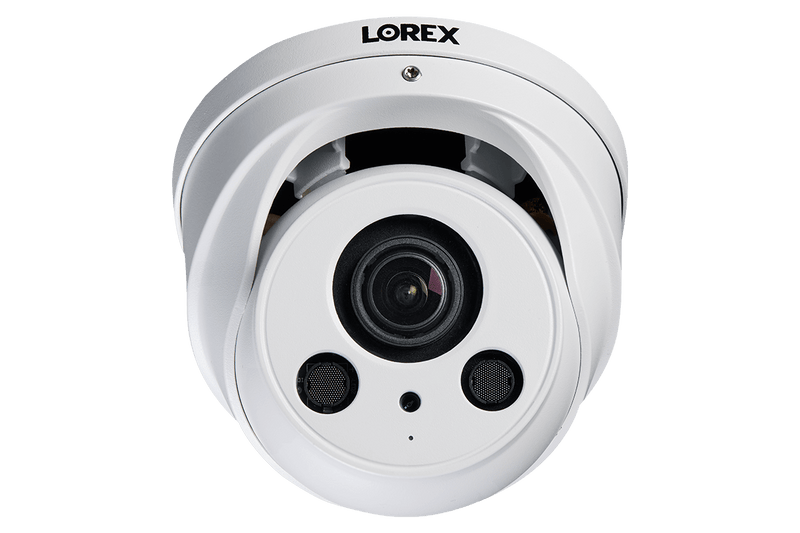 4K Ultra HD Resolution 8MP Motorized Varifocal Outdoor IP Audio Dome 4x Optical Zoom Camera (White)