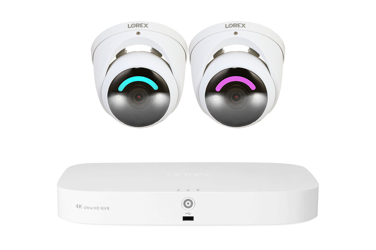 Lorex Fusion 4K 16 Camera Capable (8 Wired and 8 Wi-Fi) 2TB Wired NVR System with Dome Cameras Featuring Smart Security Lighting - 2