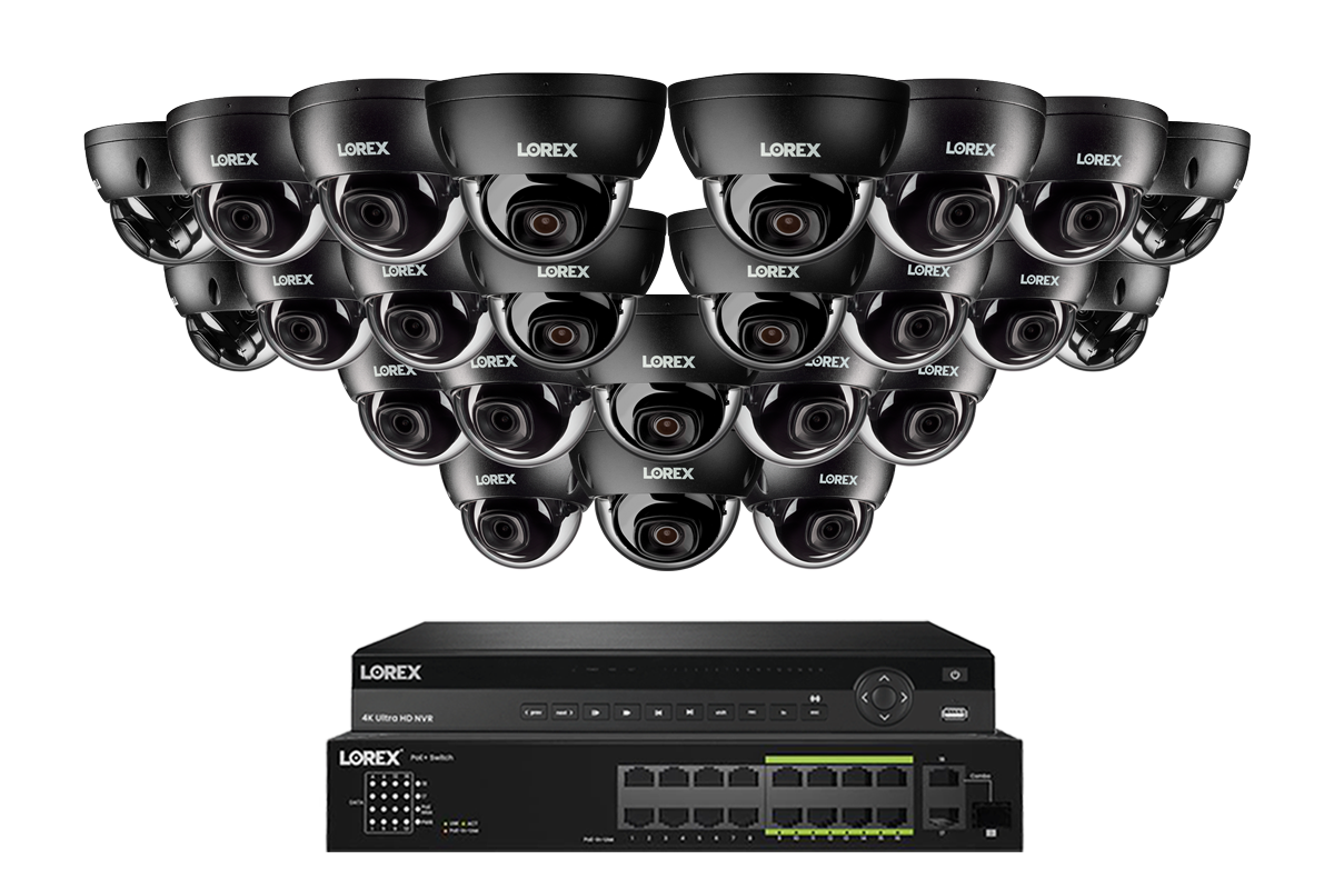 Lorex Elite Series 4K 32 Camera Capable Wired NVR System with 4MP (2K) A4 IP Dome Cameras