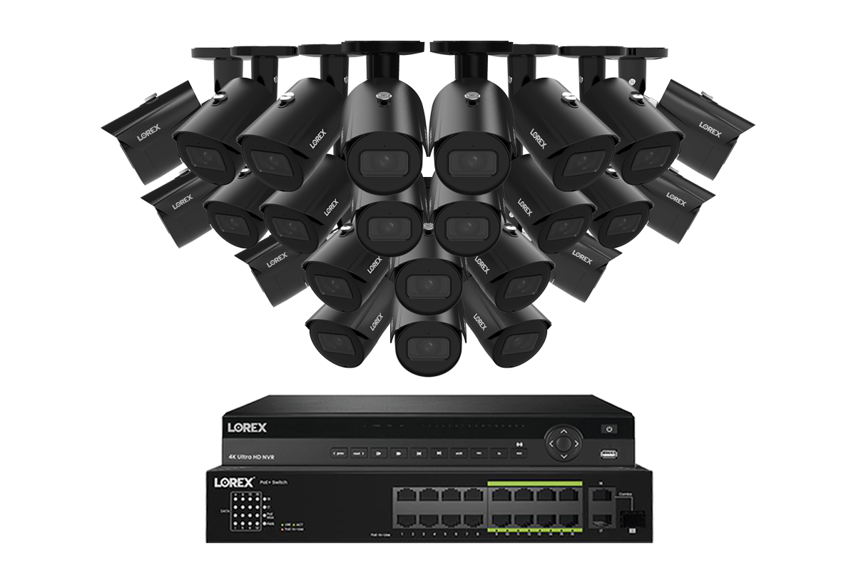 Lorex Elite Series 4K 32 Camera Capable Wired NVR System with 4MP (2K) A4 IP Bullet Cameras