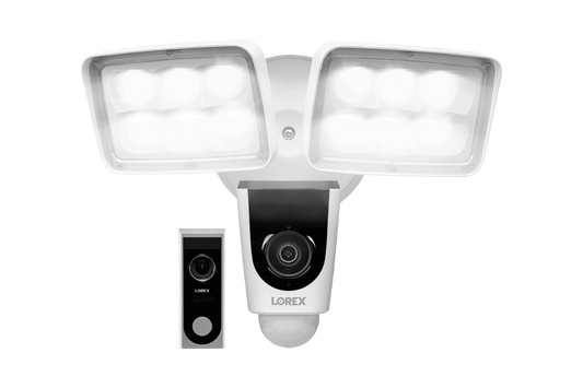 Home Monitoring Kit featuring Wi-Fi Floodlight Camera and 1080p HD Video Doorbell