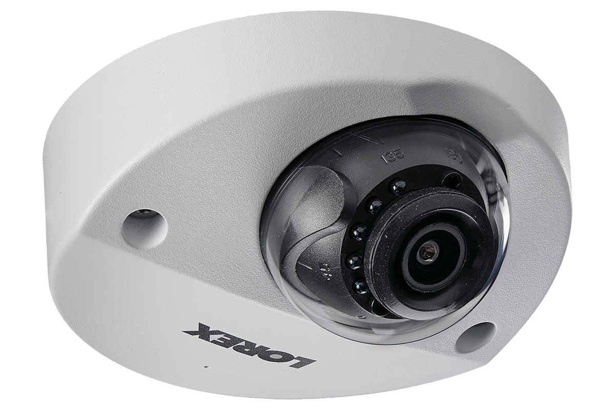 Mini Audio HD IP 2K Metal Dome Security Camera, 150ft Color Night Vision