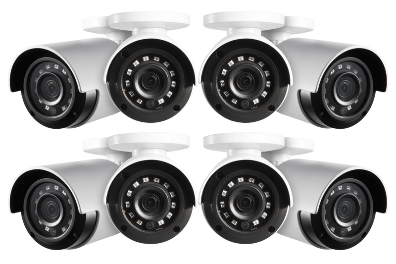 HD 1080p Home Security Cameras with 130FT Night Vision (8-pack)