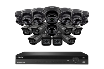 Lorex 4K (16 Camera Capable) Nocturnal 4 Pro Series NVR System with 8 Bullet and 8 Dome Cameras with Motorized Varifocal Lens