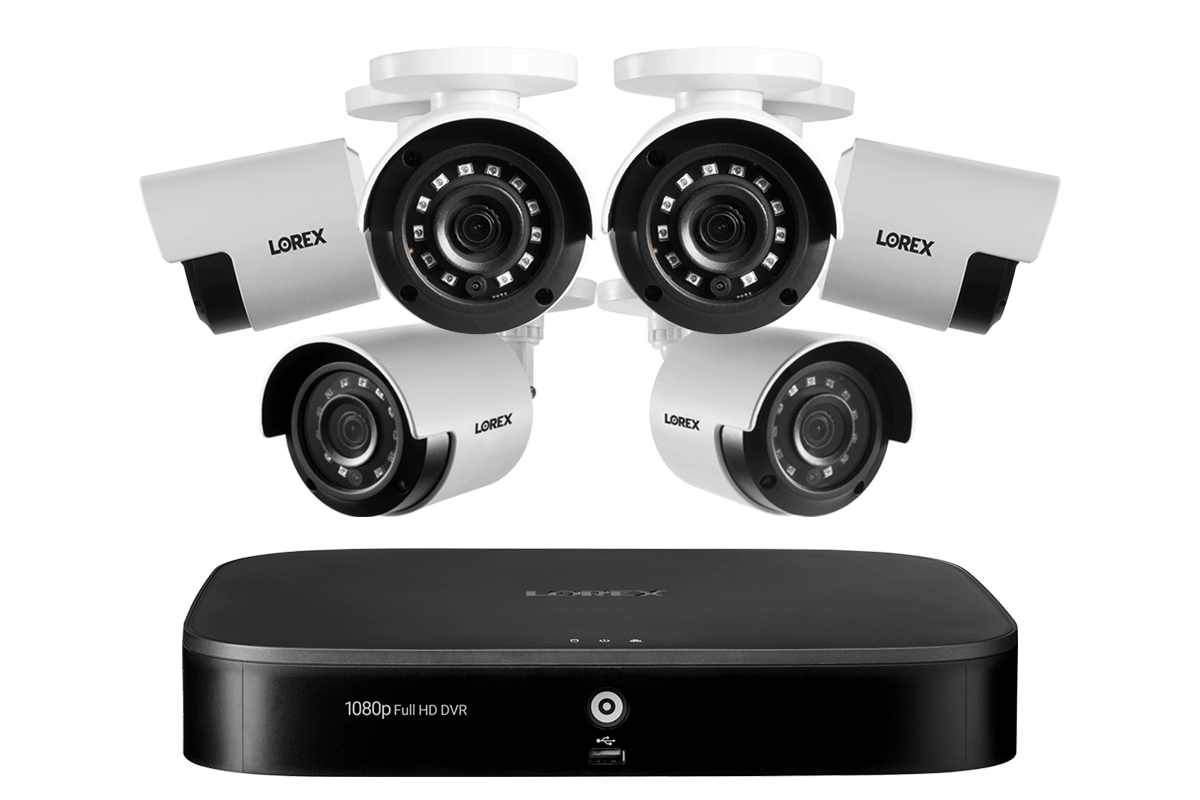 1080p HD 8-Channel Security System with Six 1080p HD Outdoor Cameras, Advanced Motion Detection and Smart Home Voice Control