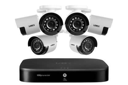 1080p HD 8-Channel Security System with Six 1080p HD Outdoor Cameras, Advanced Motion Detection and Smart Home Voice Control