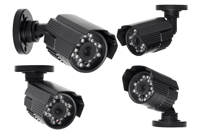Outdoor security cameras 600 TVL with 60FT Night vision (4 Pack)