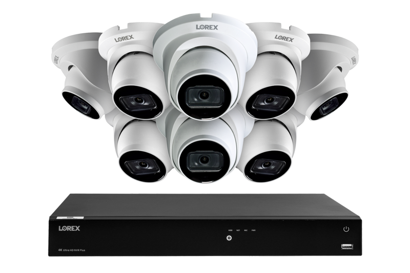 Lorex 4K 16-Camera Capable (Wired + Fusion Wi-Fi) 4TB NVR System with IP Dome Cameras featuring Listen-In Audio - White 8