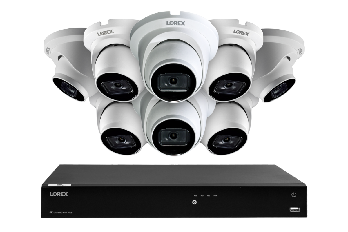 Lorex 4K 16-Camera Capable (Wired + Fusion Wi-Fi) 4TB NVR System with IP Dome Cameras featuring Listen-In Audio - White 8