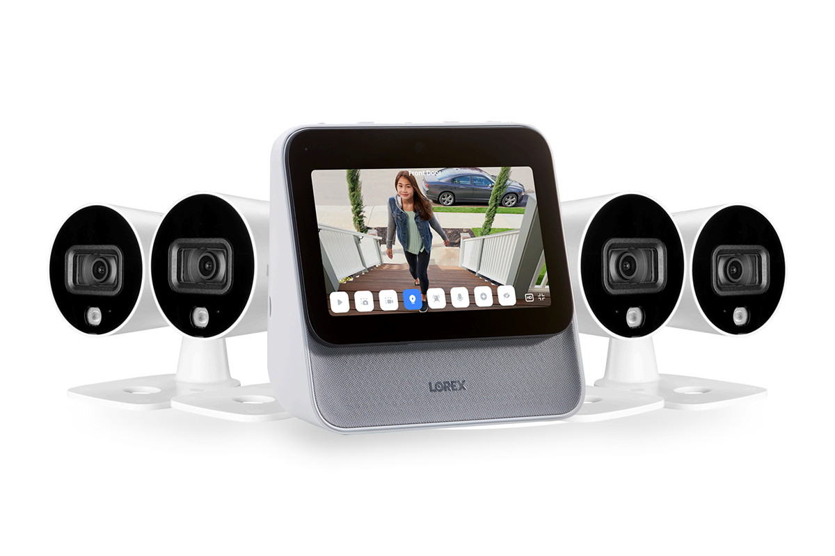 Lorex Smart Home Security Center with Four 1080p Outdoor Wi-Fi Cameras