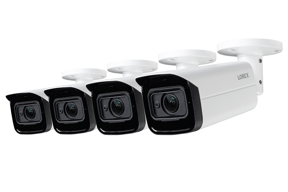 4K Ultra HD Motorized Varifocal Security Camera with Color Night Vision (4-pack)