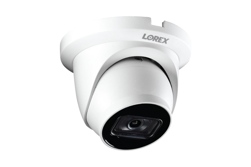 Lorex 4K IP Wired Turret Security Camera with Listen-In Audio and Smart Motion Detection