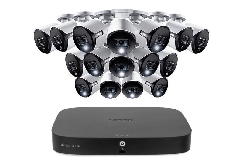 4K 16-Channel 3TB Wired NVR System with 16 Smart Deterrence and Smart Motion Detection Cameras