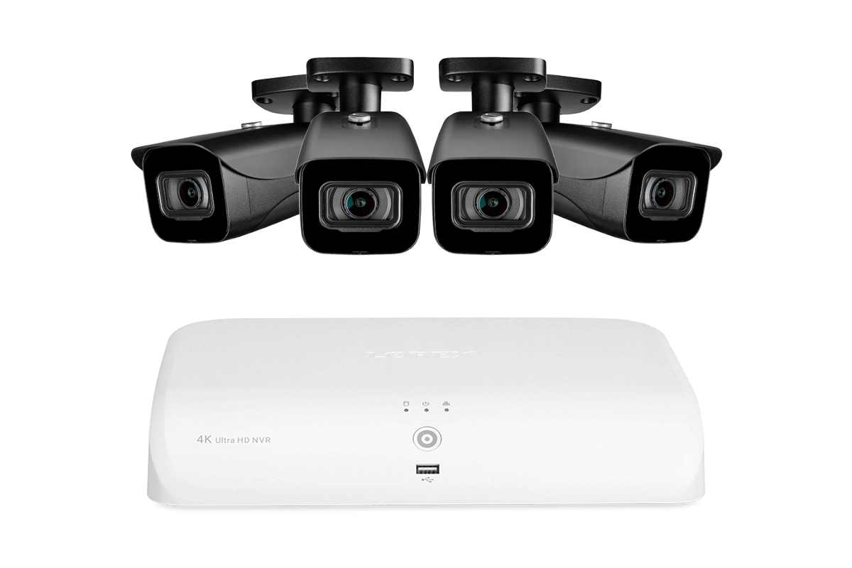 Lorex 4K (8 Camera Capable) 2TB Wired NVR System with Bullet Cameras