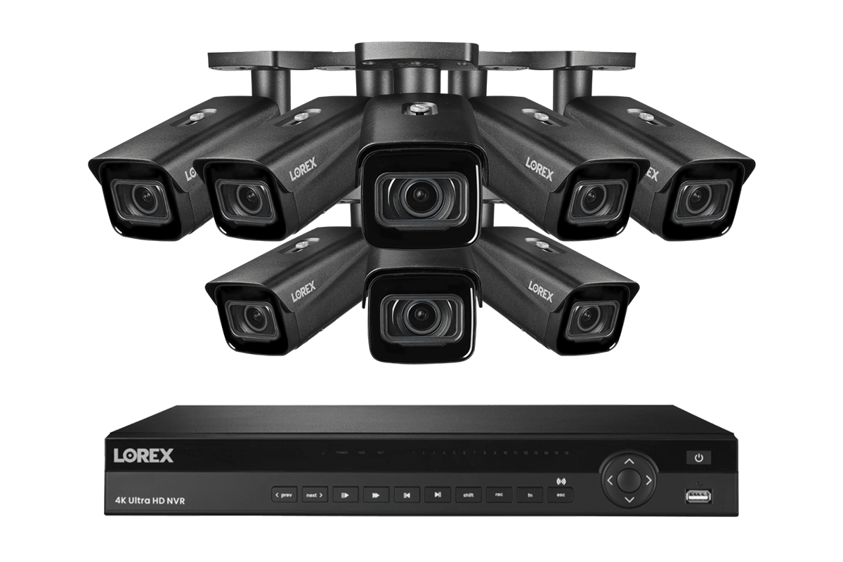 Lorex 4K (16 Camera Capable) 4TB Wired NVR System with Nocturnal 3 Smart IP Bullet Cameras with Motorized Varifocal Lens - Black 8