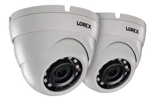 2K (5MP) Super HD Weatherproof Color Night Vision Dome Security Camera (2-pack)