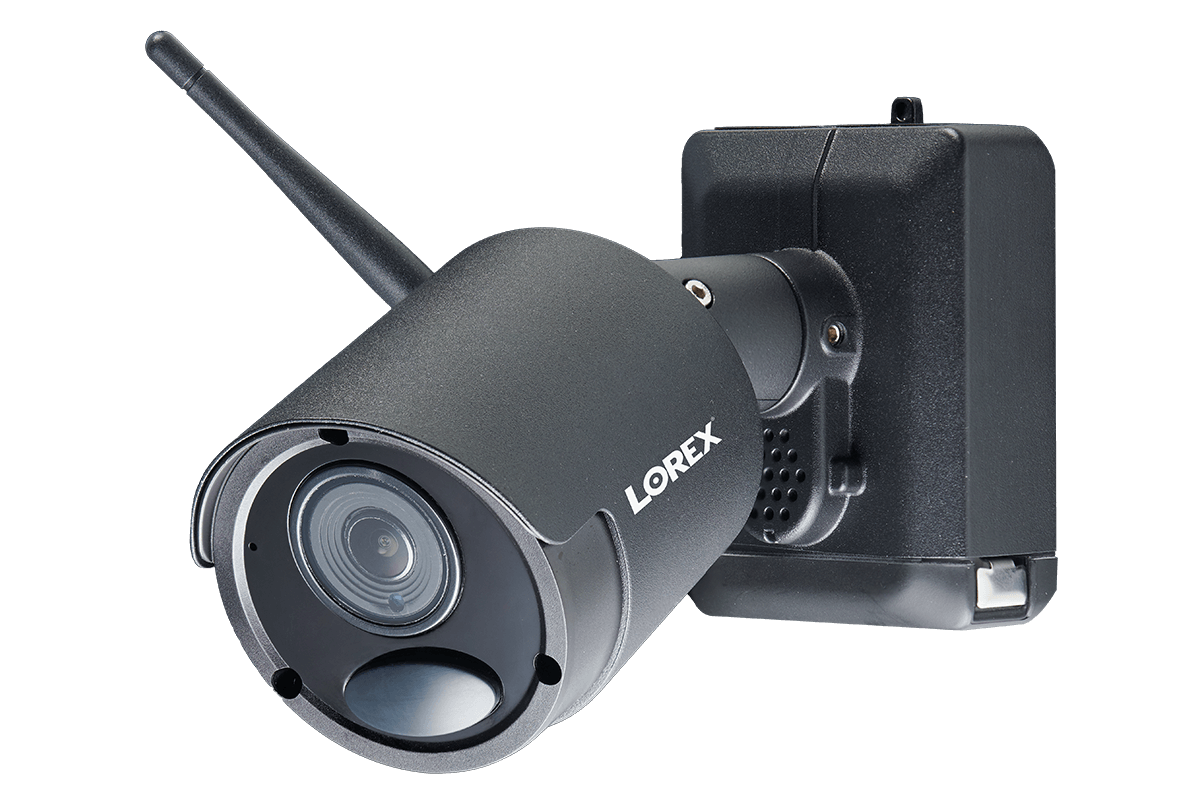 Wire-Free Accessory Camera for Battery Powered, Audio Security Systems (Black Metal)