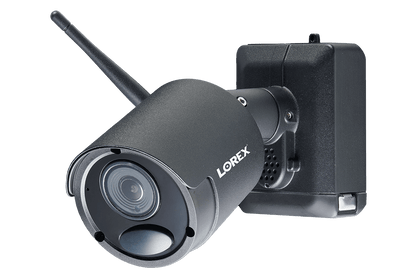 Wire-Free Accessory Camera for Battery Powered, Audio Security Systems (Black Metal)