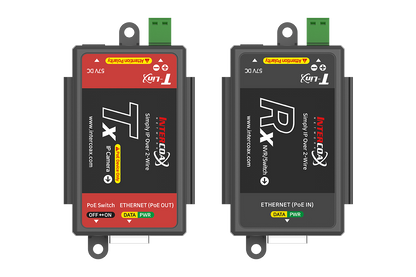 Single Port IP & PoE over 2-wire Set (300m/1000ft end-to-end converters)