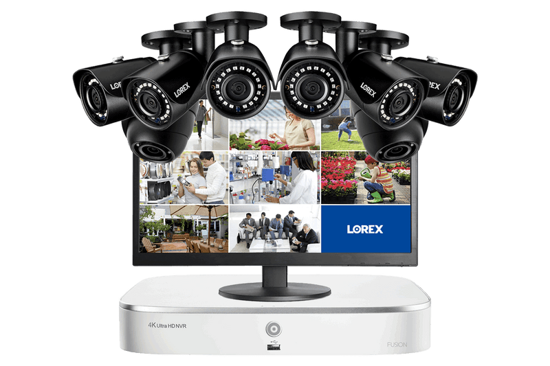 Complete IP Camera Security System featuring 8 2K Resolution Cameras and Monitor