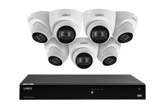 Lorex Fusion 4K (16 Camera Capable) 3TB Wired NVR System with 7 IP Dome Cameras featuring Listen-In Audio - Amazon