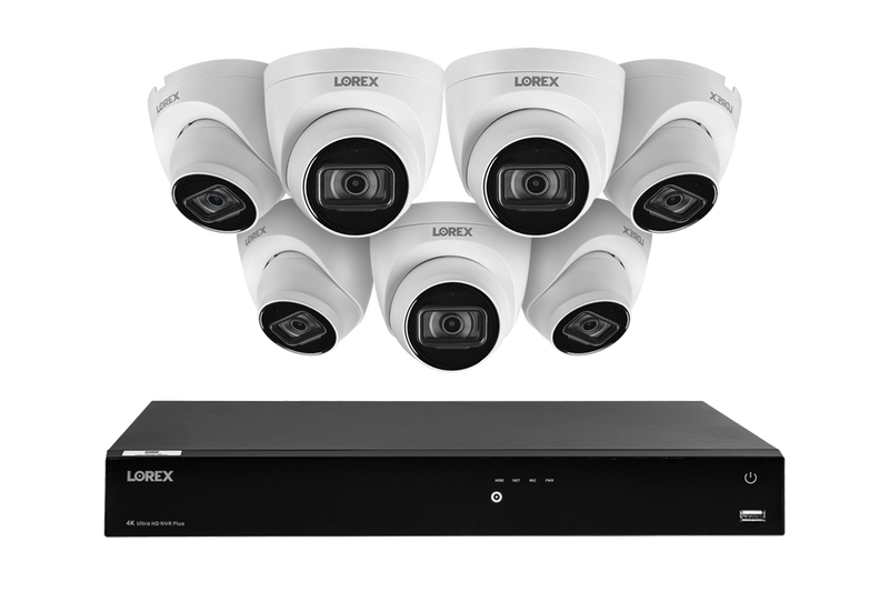 Lorex Fusion 4K (16 Camera Capable) 3TB Wired NVR System with 7 IP Dome Cameras featuring Listen-In Audio - Amazon
