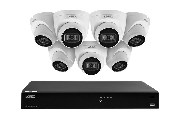 Lorex Fusion 4K (16 Camera Capable) 3TB Wired NVR System with 7 IP Dom