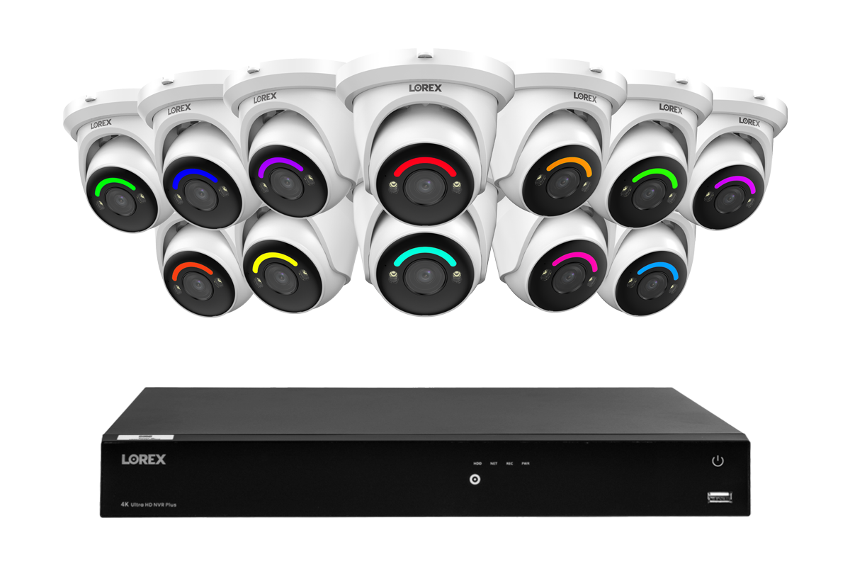 Lorex Fusion Series 4K 16 Camera Capable (Wired or Fusion Wi-Fi) 4TB Wired NVR System with Wired 4K IP Bullet Cameras - 12