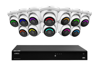 Lorex Fusion Series 4K 16 Camera Capable (Wired or Fusion Wi-Fi) 4TB Wired NVR System with Wired 4K IP Bullet Cameras - 12