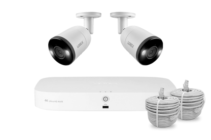 Lorex Fusion 4K 16-Camera Capable (8 Wired + 8 Wi-Fi) 2TB NVR System with Bullet Cameras Featuring Smart Deterrence and 2-Way Audio - 2