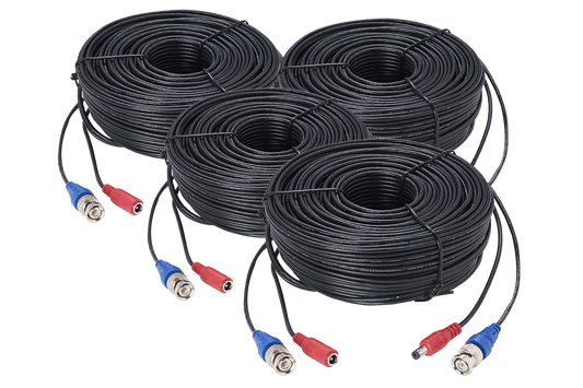 100ft (30m) Premium 4K RG59/Power Accessory Cable (4-pack)