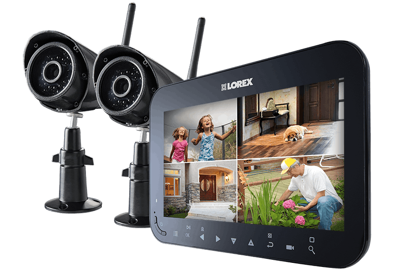 Home security camera system with 7inch monitor and 4 wireless cameras