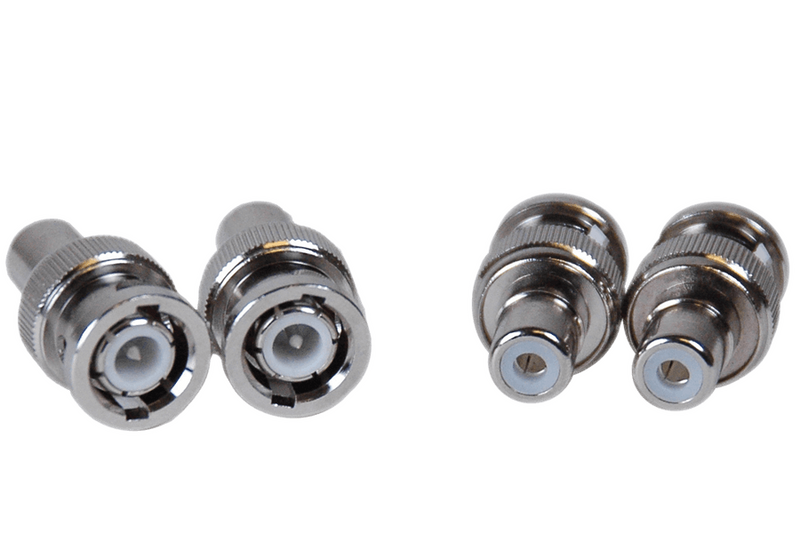 BNC Male to RCA Female Connectors (4-Pack)