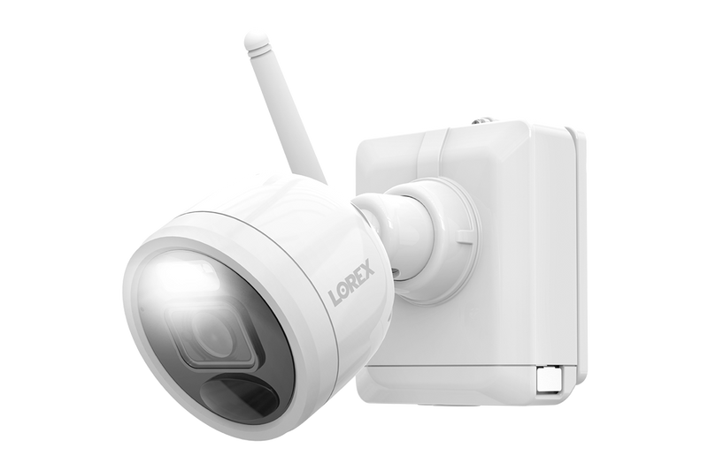 Lorex 2K Wire-Free System with 4 Battery-Operated Active Deterrence Cameras and Person Detection