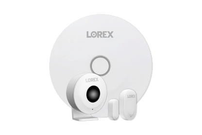 Lorex Fusion 4K (16 Camera Capable) 4TB Wired NVR System with 8 White IP Bullet Cameras, One 2K Wired Video Doorbell and One Sensor Kit