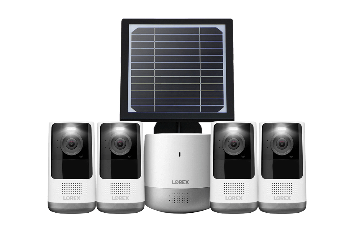 2K Wire-Free, Battery-operated Security System + Solar Panel