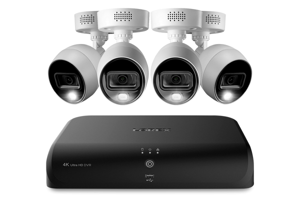 Lorex 4K (8 Camera Capable) 2TB Wired DVR System with Active Deterrence Bullet Cameras