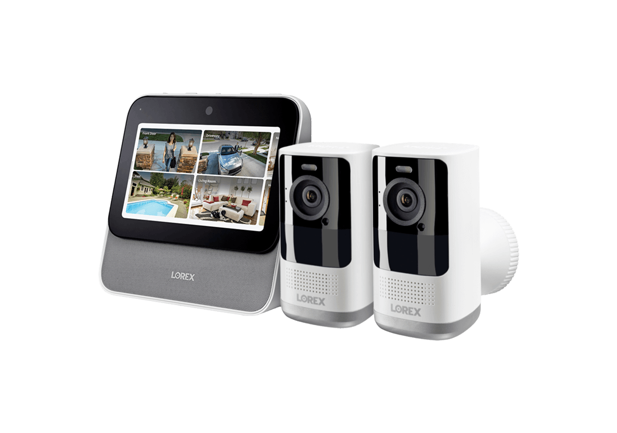 Lorex Smart Home Security Center with 2K Battery Operated Cameras - Open Box