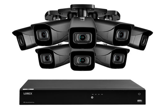 Lorex 4K 16-Channel 3TB Wired NVR System with 8 Cameras