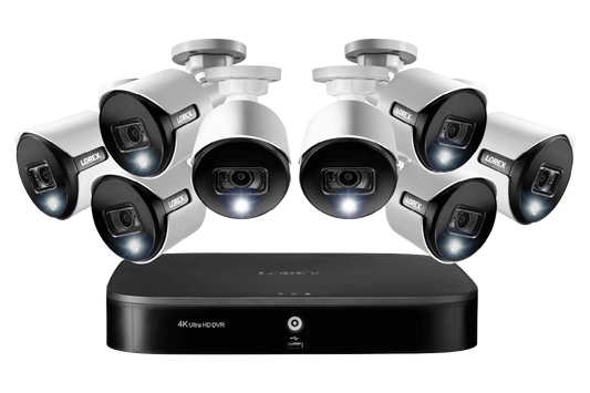 4K Ultra HD 8-Channel Security System with 8 5MP Active Deterrence Cameras, Advanced Motion Detection and Smart Home Voice Control
