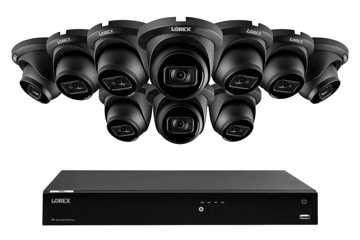 Lorex 4K 16-Camera Capable (Wired + Fusion Wi-Fi) 4TB NVR System with IP Dome Cameras featuring Listen-In Audio - Black 10